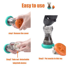 Jouet puzzle distributeur Aelflane: récompense alimentaire progressive pour chien curieux et actif.