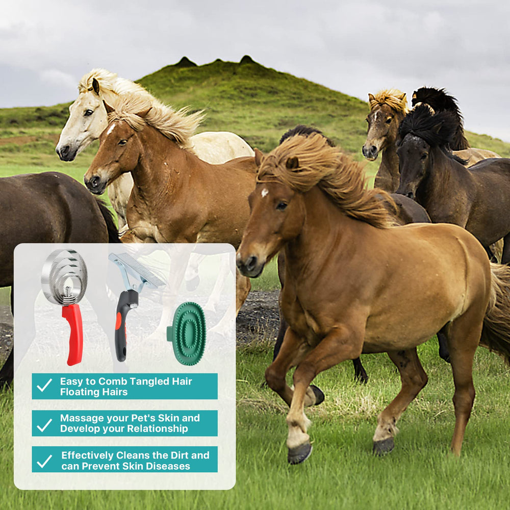 Kit soin animaux Aemygo pour chevaux et chiens, ensemble polyvalent.