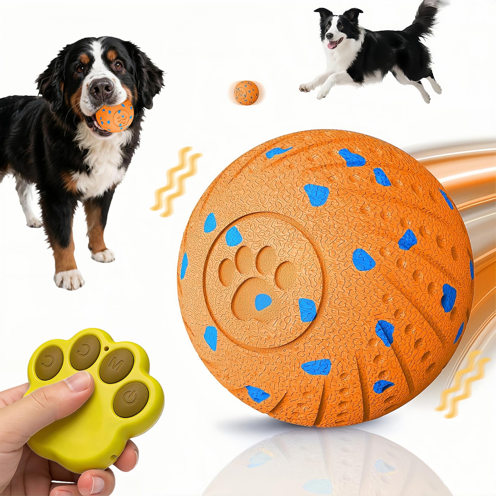 Affiuya balle-jouet chien connectée avec télécommande, stimulation mentale