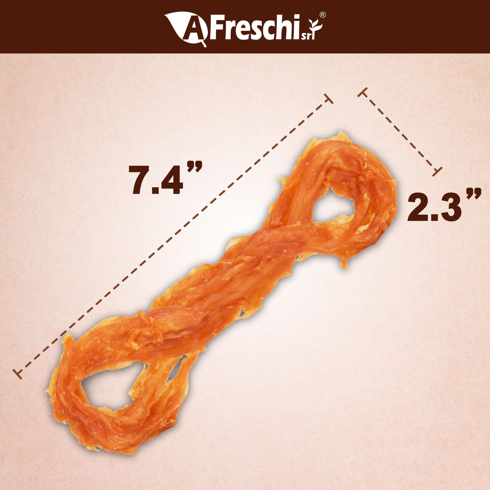 A Freschi Tendons de Dinde, texture dentaire en gros plan favorisant la mastication.