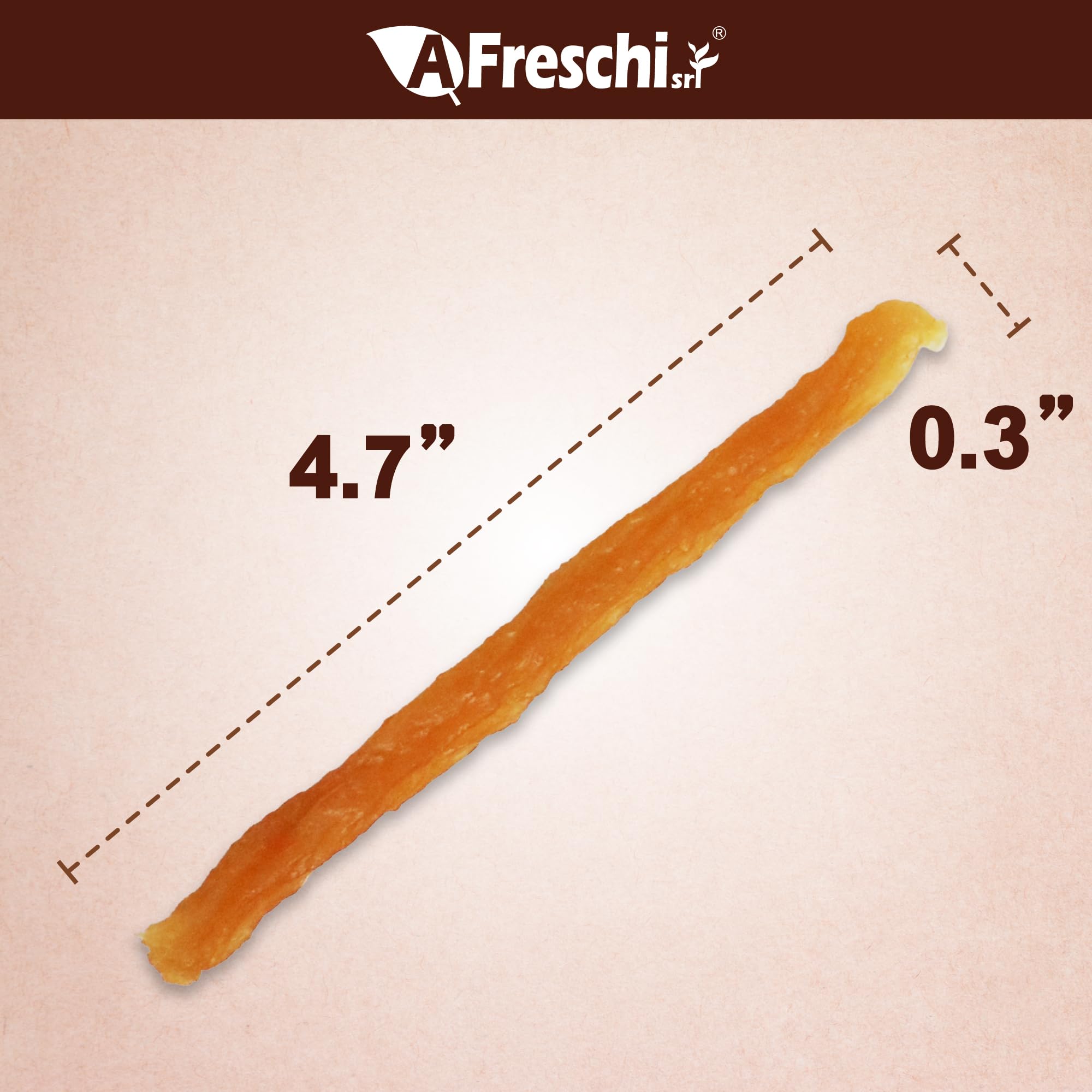 A Freschi srl friandises poulet douces chien : texture molle idéale pour tous les âges.
