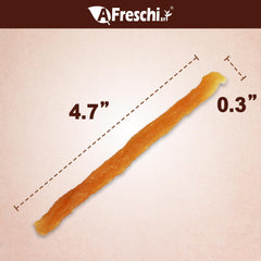 A Freschi srl friandises poulet douces chien : texture molle idéale pour tous les âges.
