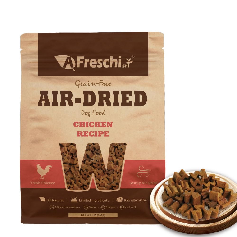 A Freschi srl nourriture chien séchée air poulet réel, arôme appétissant.