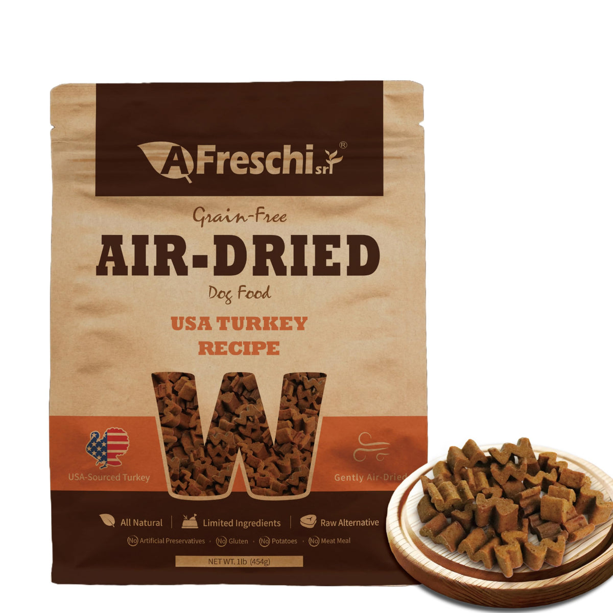 A Freschi srl kibble close-up goût dinde pour chiots actifs