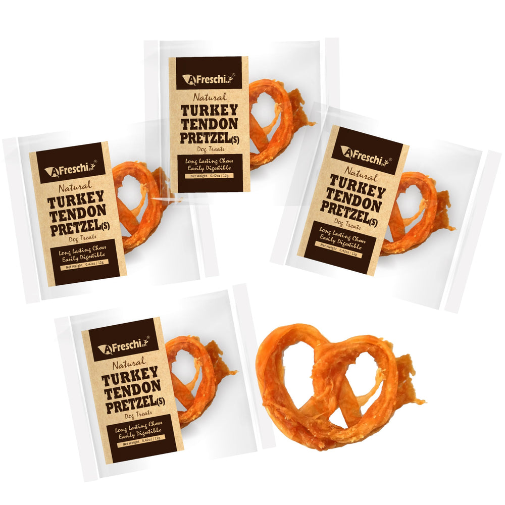 A Freschi srl Tendons de dinde pour chiens – emballage prêt à offrir, friandise naturelle.