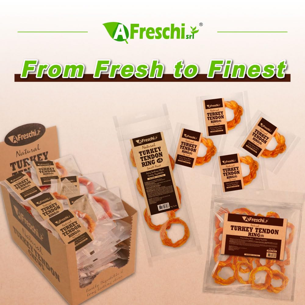 A Freschi Tendons de Dinde - sans cuir, friandise naturelle et sûre.