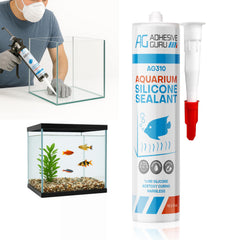 AG Adhesive Guru silicone aquarium transparent, étanchéité fiable et durable.