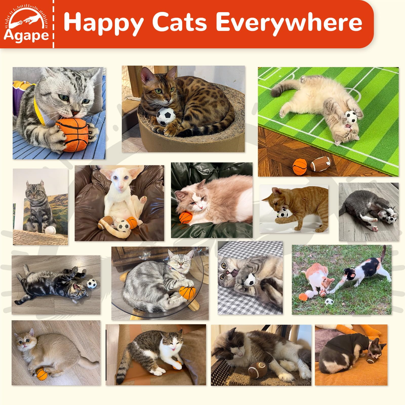 Jouet Agape: idée cadeau pour chats, duo ludique et sain.