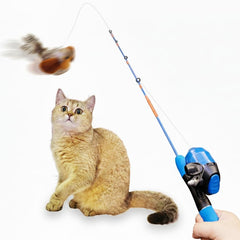 AGGER jouet chat canne-peche ensemble, stimulation ludique pour chats