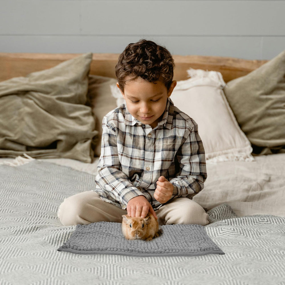 Matelas chenille Agolctry, douceur pour petits animaux et habitat propreté.