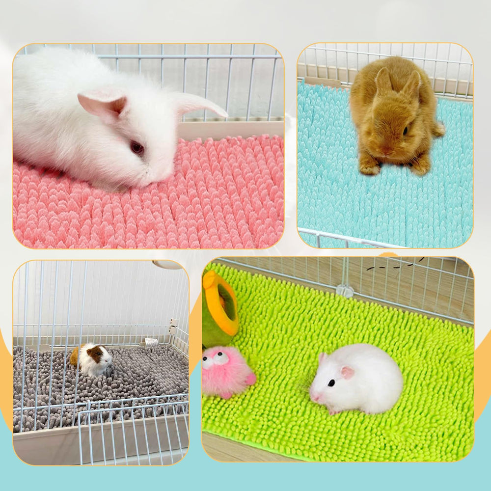 Tapis litière rose Agolctry 40x30 cm, parfait pour lapins et cochons d’Inde.
