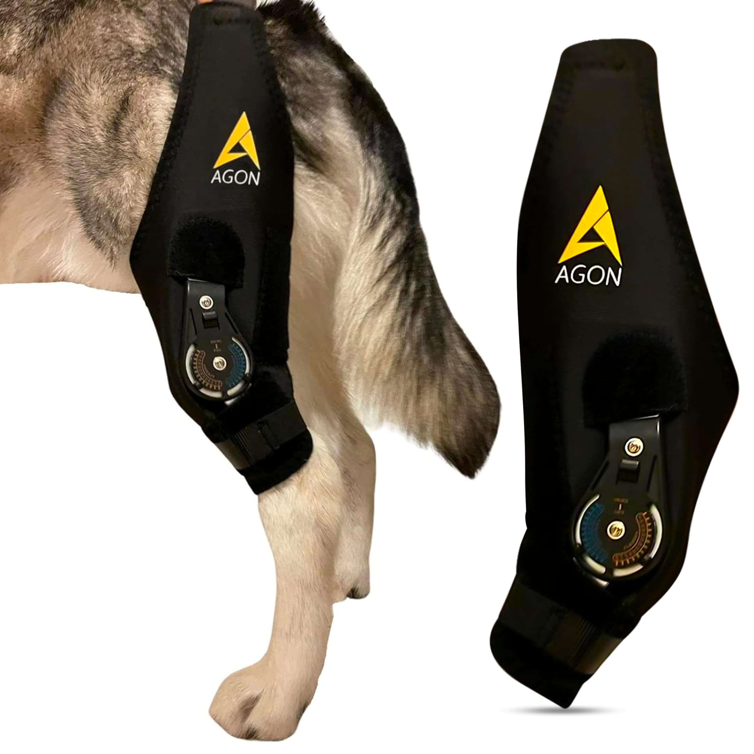 AGON attelle genou chien jambe droite prête à l'emploi et confortable