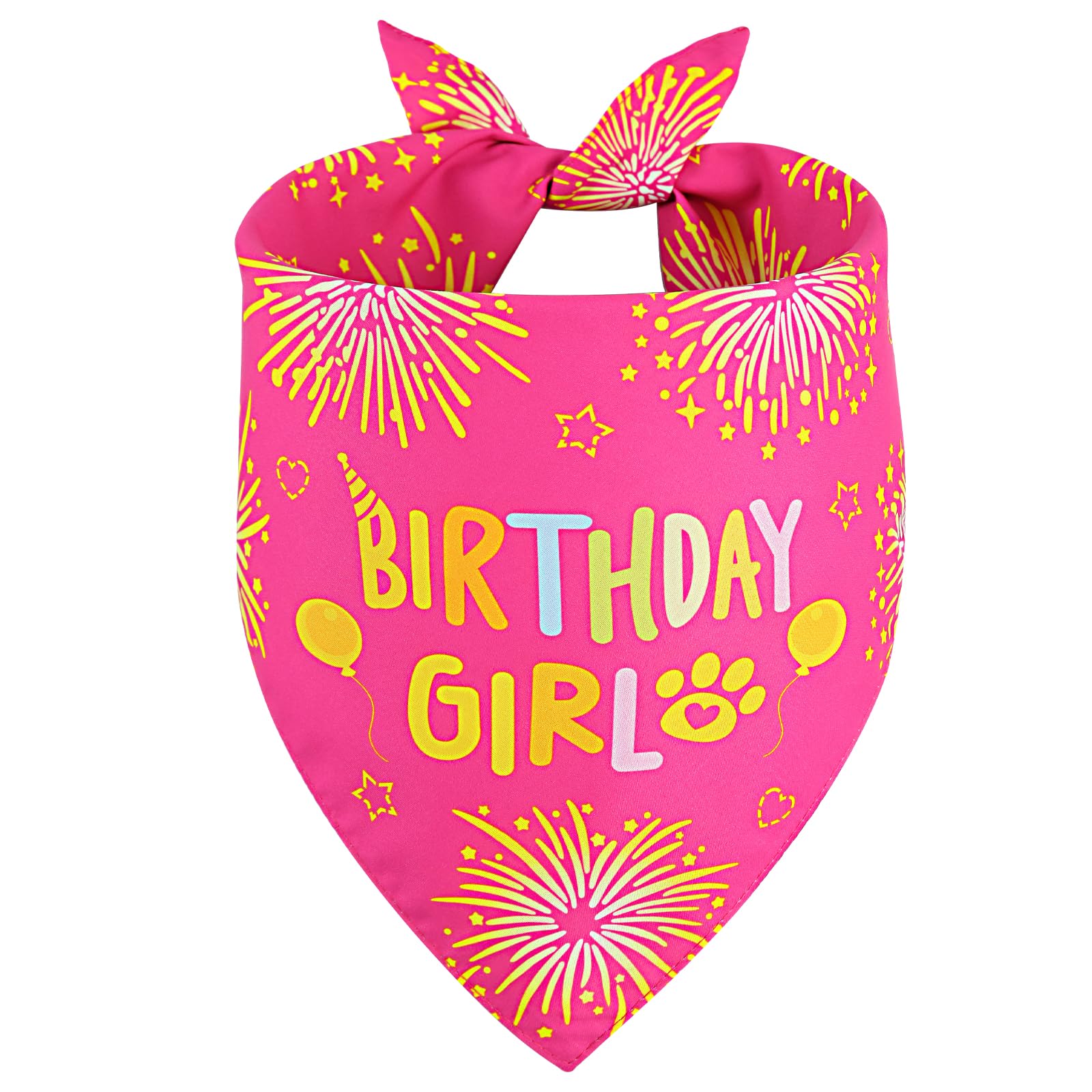 Bandana Agroon anniversaire chien rose XL, prêt pour fête et photos joyeuses.