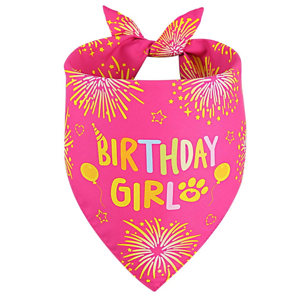 Bandana Agroon anniversaire chien rose XL, prêt pour fête et photos joyeuses.