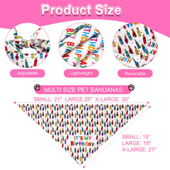 Bandana Agroon anniversaire chien avec texte Joyeux anniversaire, prêt pour photos.