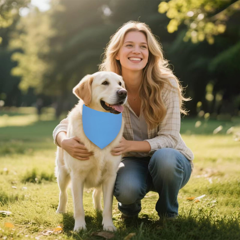 Idéal pour balades et fêtes, bandana Agroon bleu.