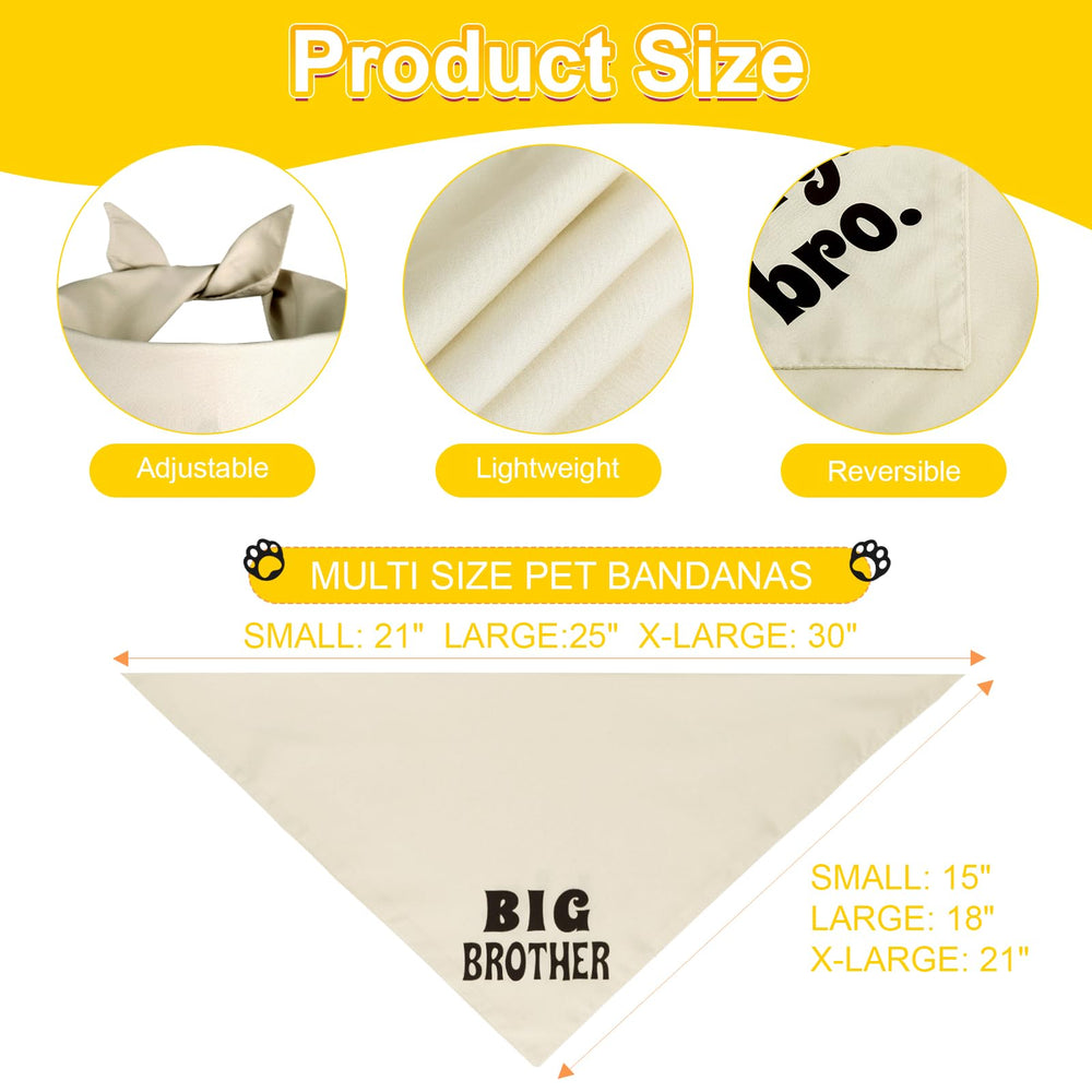 Agroon bandana grand frère pour chien beige grande taille, porté élégant et durable