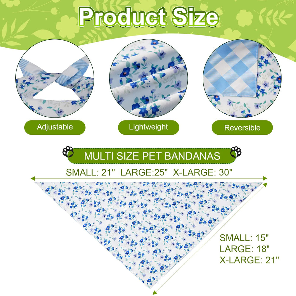 Bandana Agroon pour chien motif grille classique sur le pelage