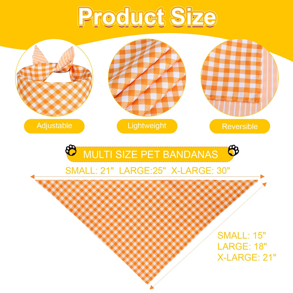 Bandana Agroon rayures bleu-orange, look festif lors d'événements.