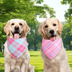 Bandana Agroon rose pour chien, grand modèle réversible, style polyvalent pour toutes les occasions.
