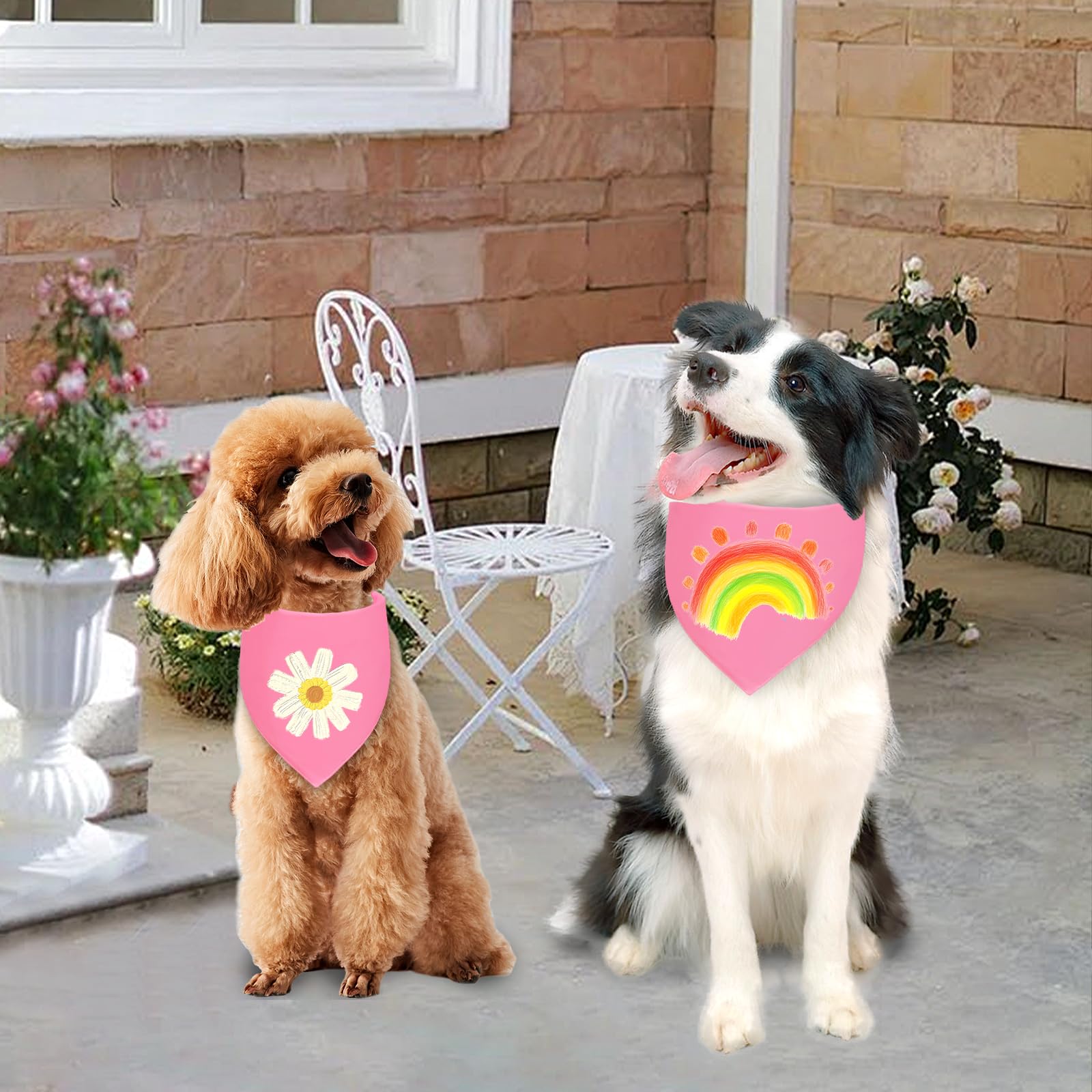 Gros plan sur le tissu coton rose du bandana Agroon, douceur et solidité.