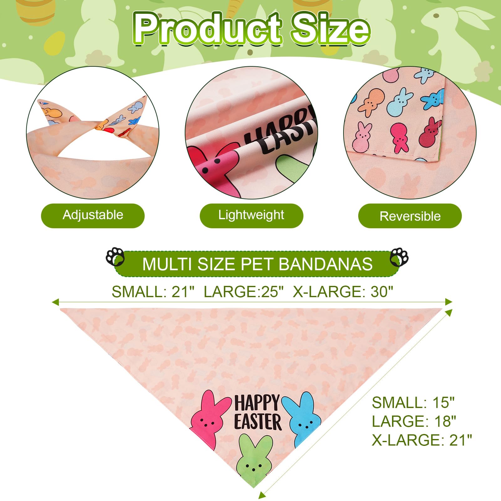 Petite taille 15x21cm Agroon paques, adaptée petits chiens et chats.
