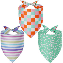 Bandana Agroon chien design double-face paques, réversible et coloré.