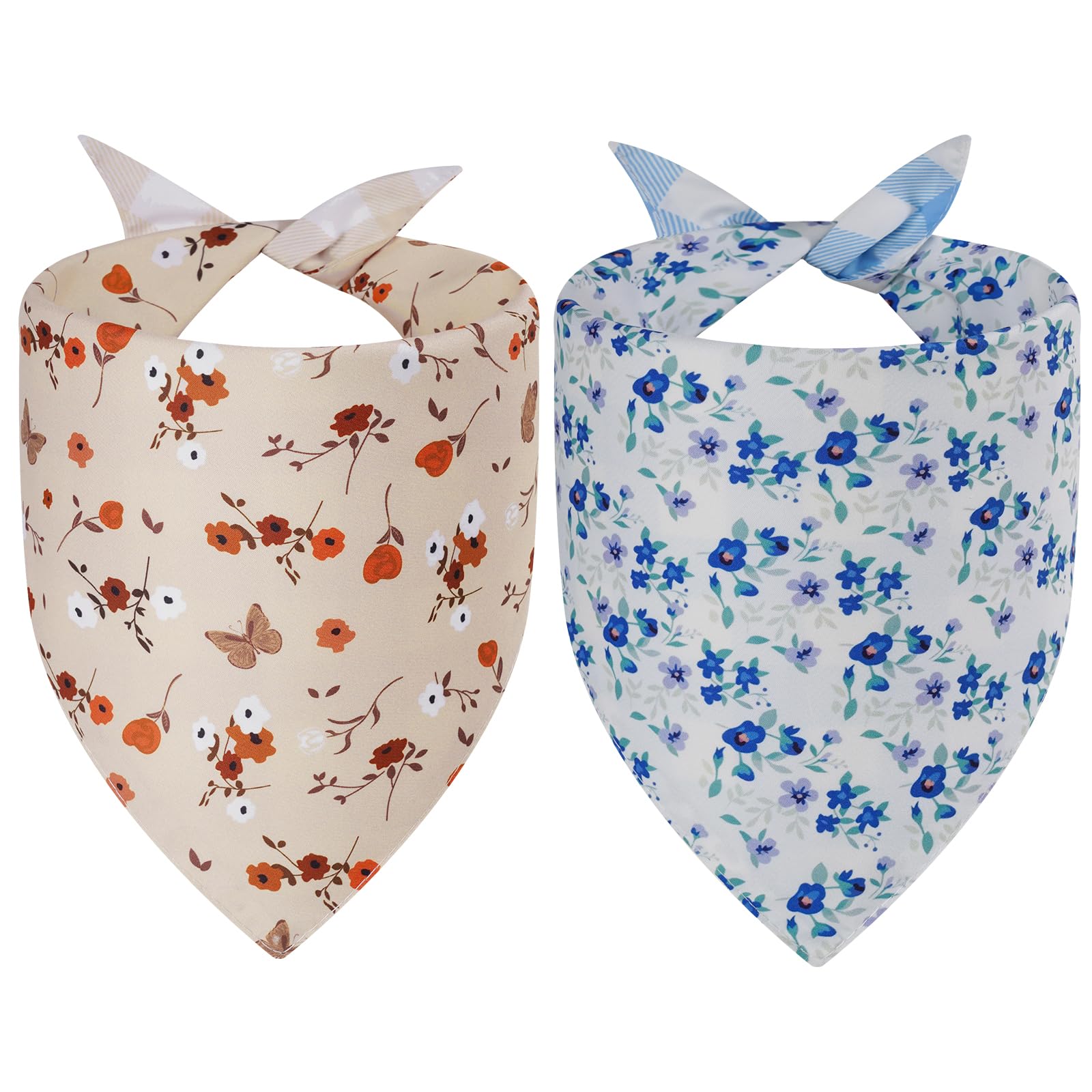 Bandanas Agroon extragrand avec fleurs printanières pour chien, couleur vive et look élégant.