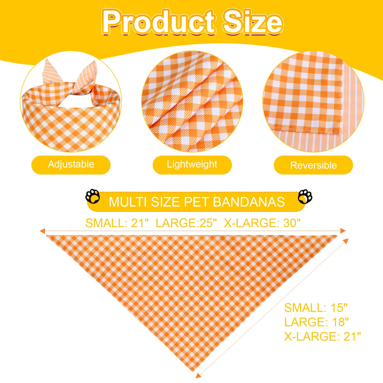 Bandanas Agroon rayures orange et bleu, parfait pour sorties quotidiennes.