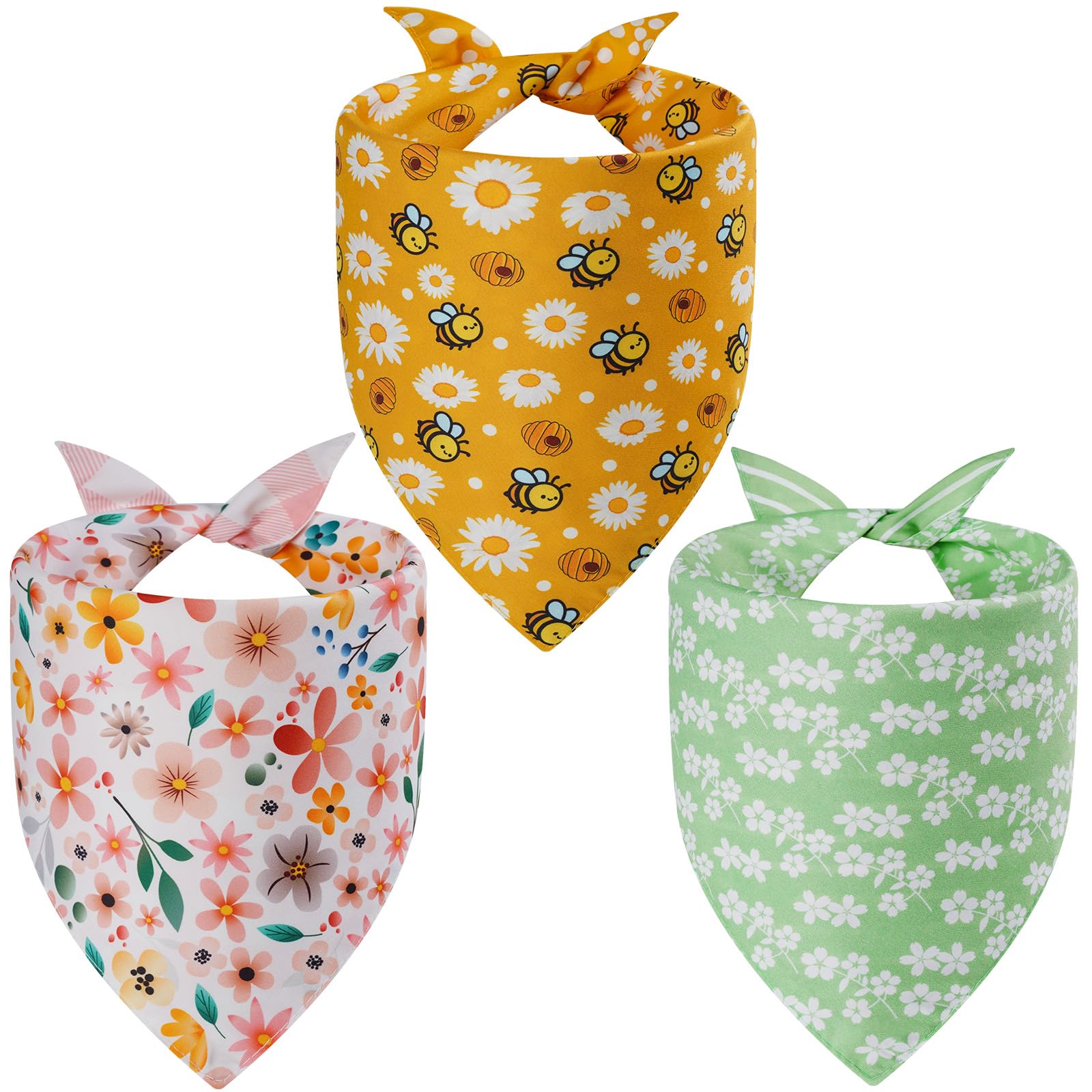 Bandana Agroon XL à motifs floraux, idéal pour les photos de votre chien