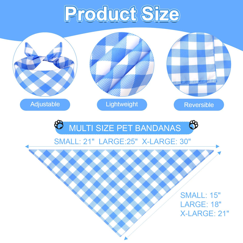 Détail du motif bleu sur le bandana triangle Agroon pour chien.
