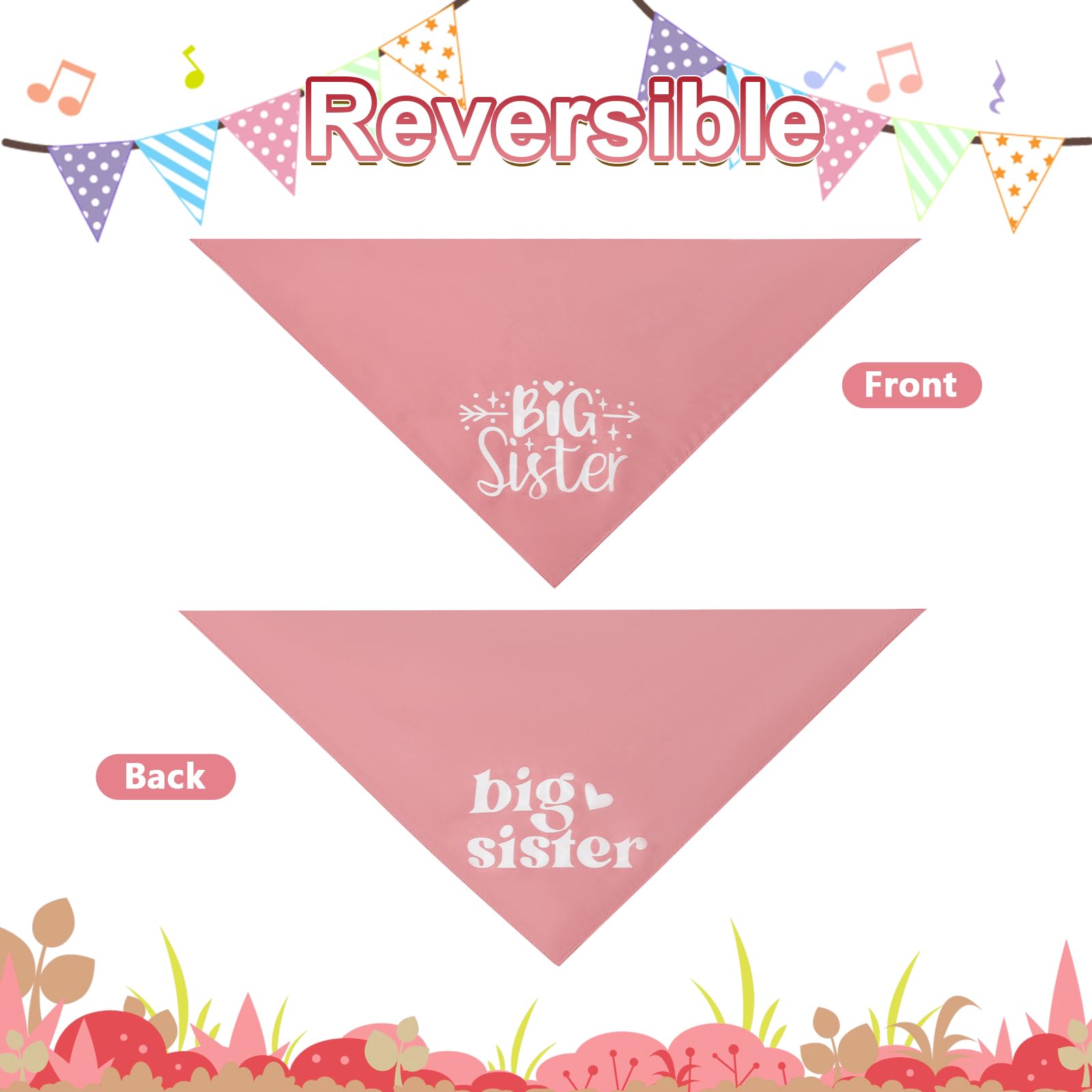 Agroon bandeau chien ajustable triangle rose XL, s'adapte facilement.
