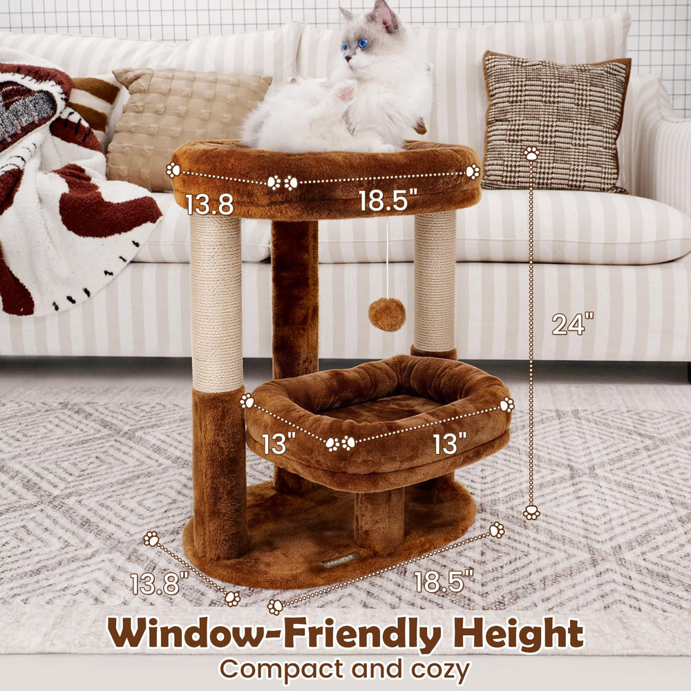 AGUPET Arbre-chat intérieur coloris moka-teddy, chaleur et style.