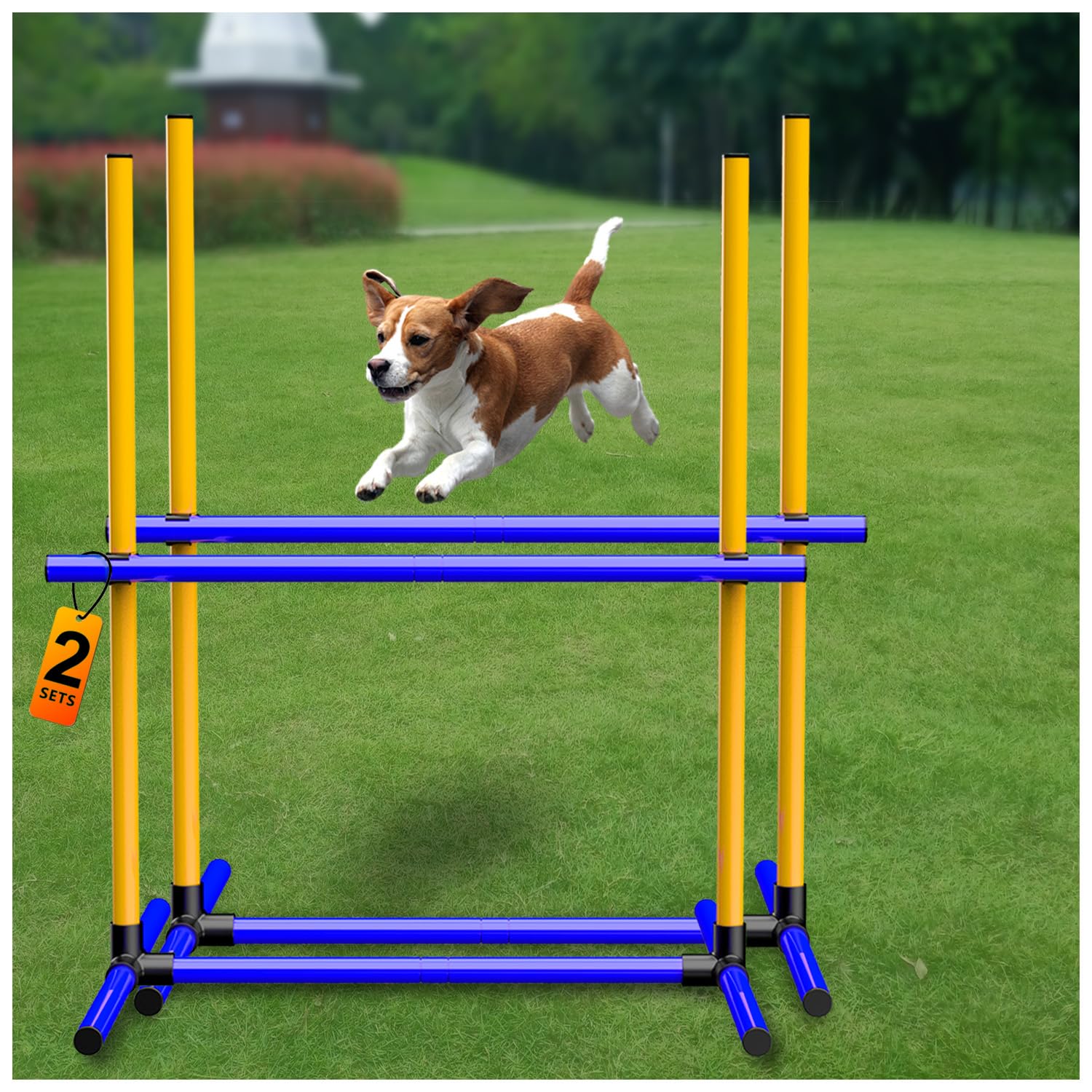 AHAILUOO barres reglables-hauteur pour chien, ajustement rapide selon la taille.