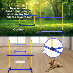 AHAILUOO ensemble-agilite-chien-lot-deux: portable et polyvalent pour entraînement intérieur et extérieur.
