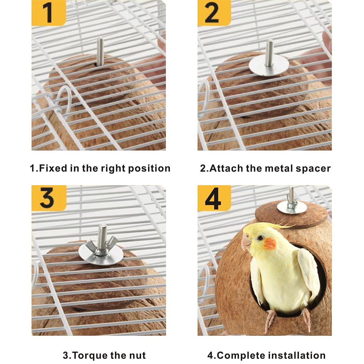 AHBLQD ouverture 2,4 pouces idéale pour petits oiseaux