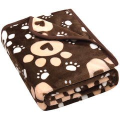 AHOOCUSTOM Couverture chien douce flanelle marron 40x30 po — confort immédiat.