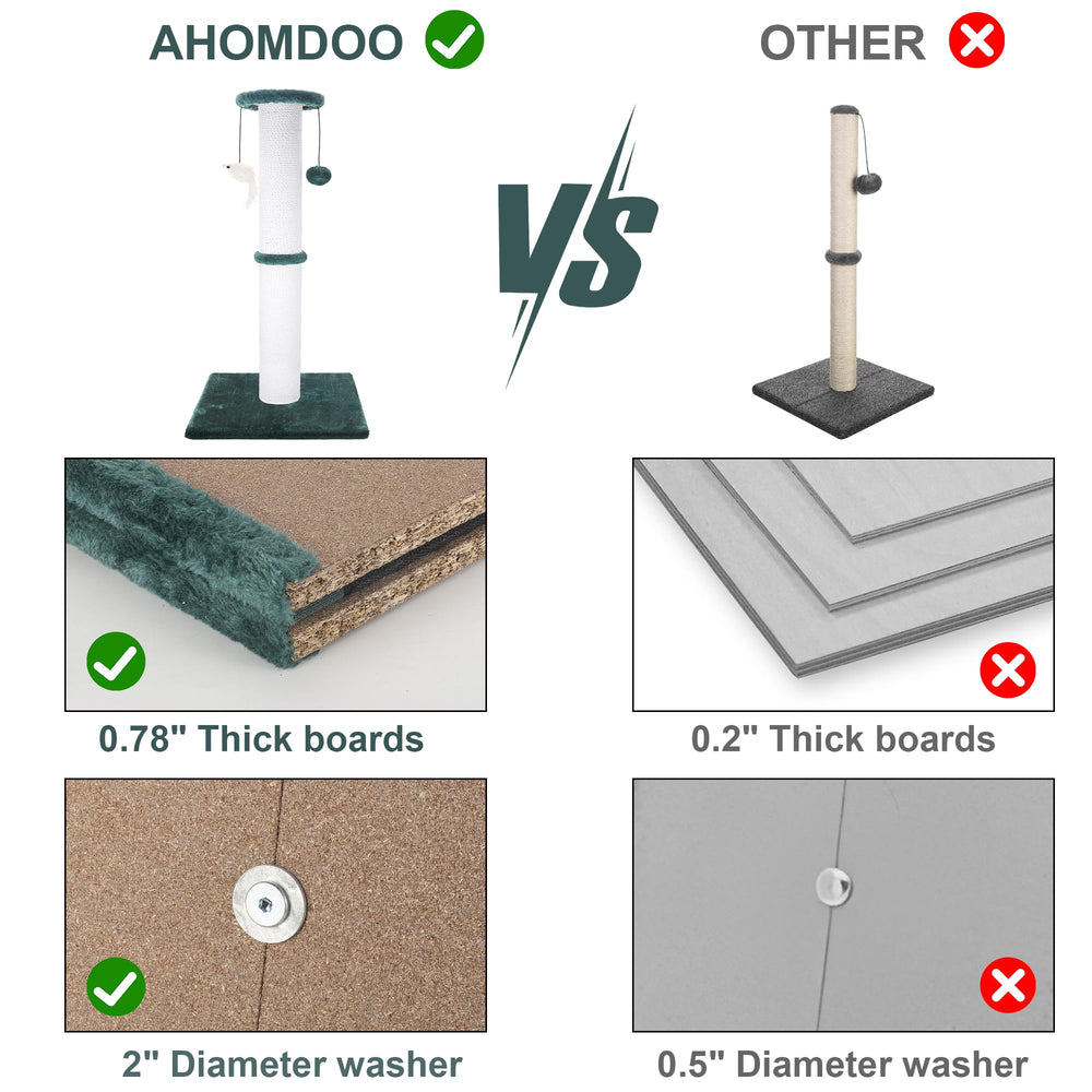 Ahomdoo poste griffage intérieur, parfait pour les appartements.
