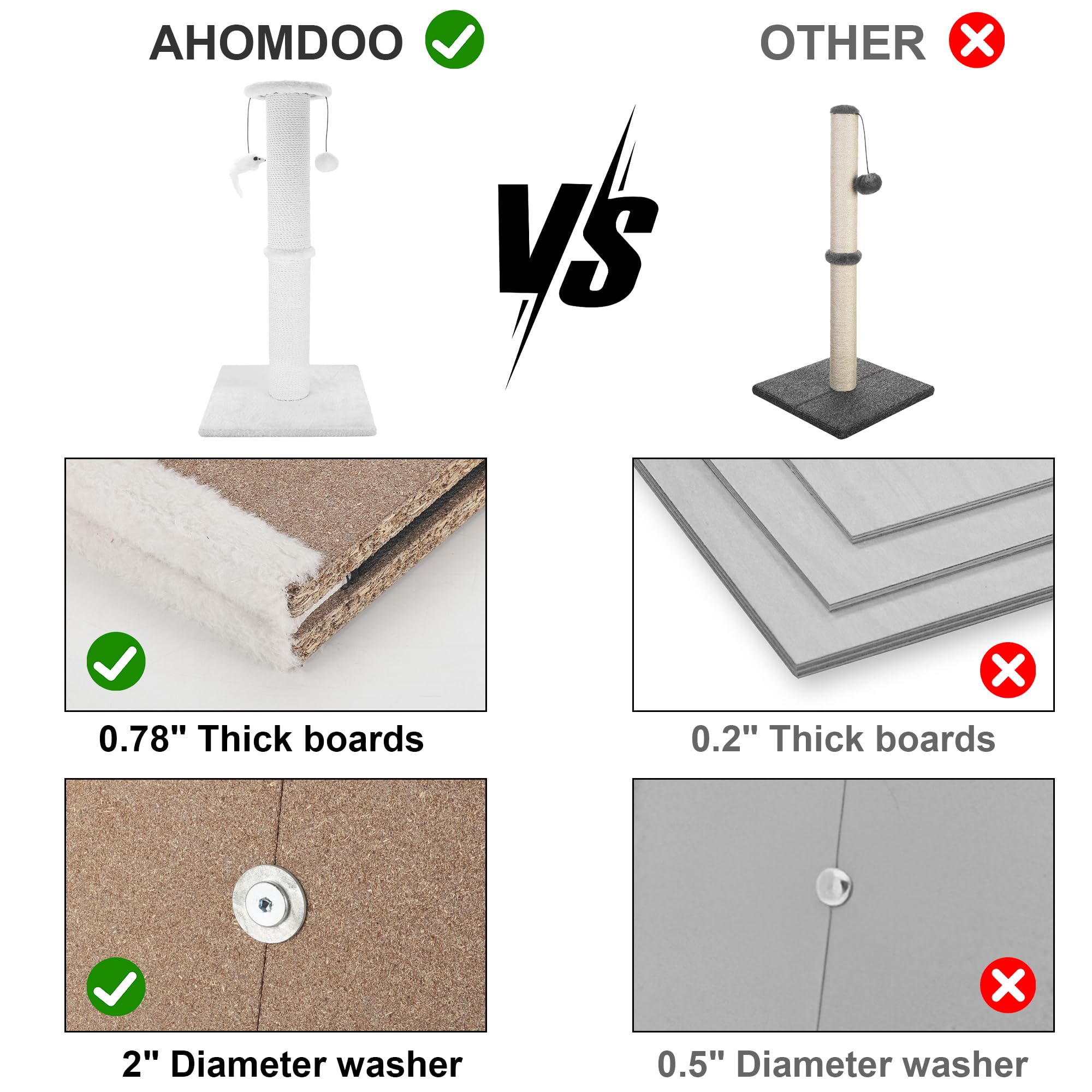 Ahomdoo Griffoir Multi-surfaces: options sisal et moquette pour varier les plaisirs.