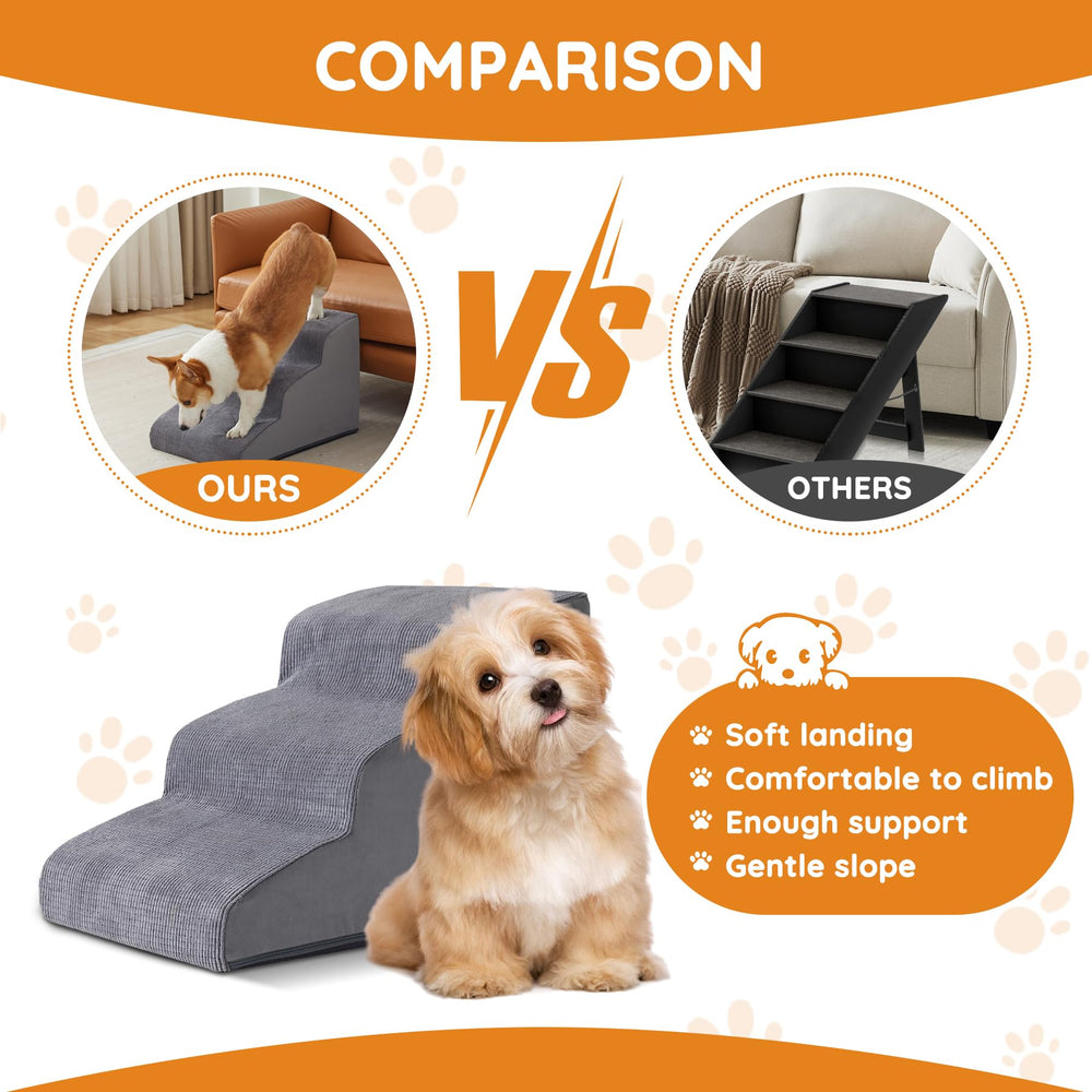 Ahpmeoa escalier pour chien 5 étapes courbe, accès facile et sûr