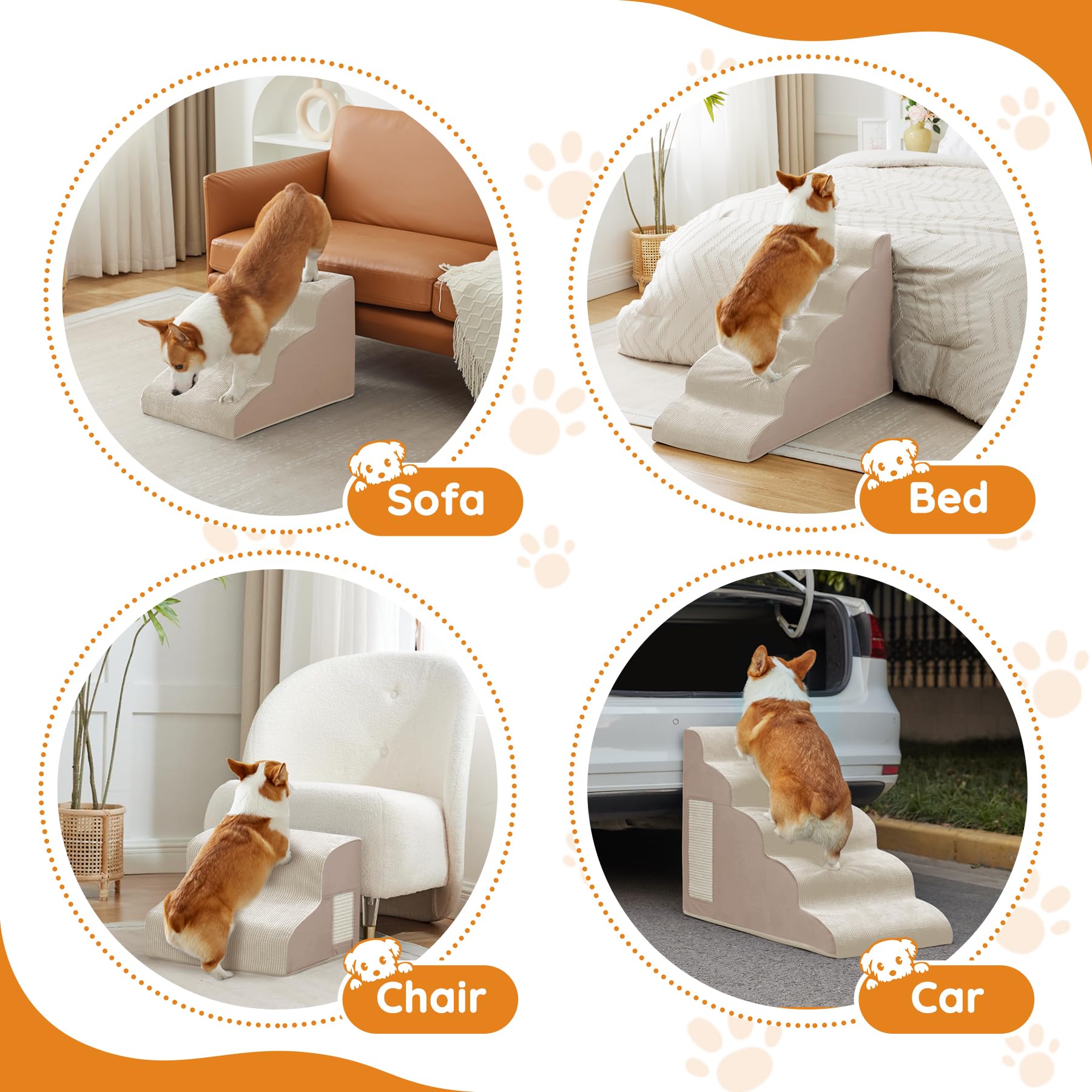 Ahpmeoa mousse densite elevee, escalier portable et solide.