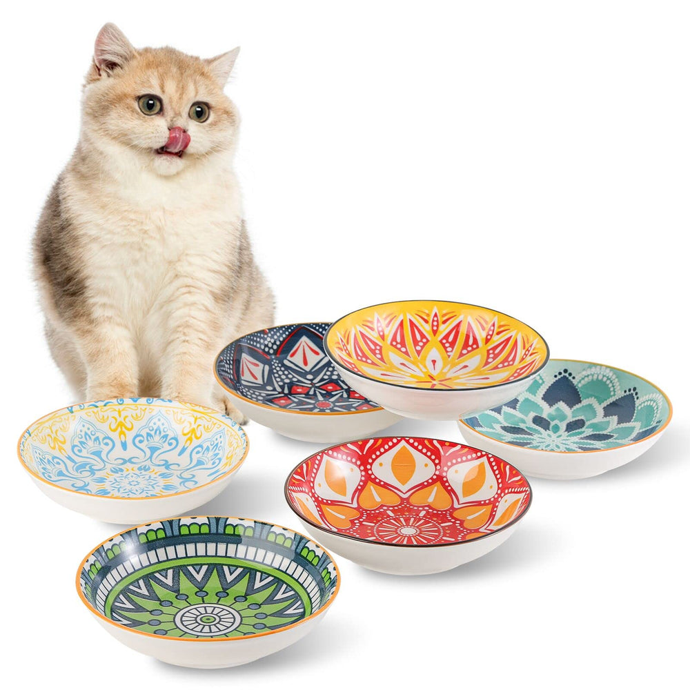 Bols AHX pour chat multicolores, repas pratique et convivial.