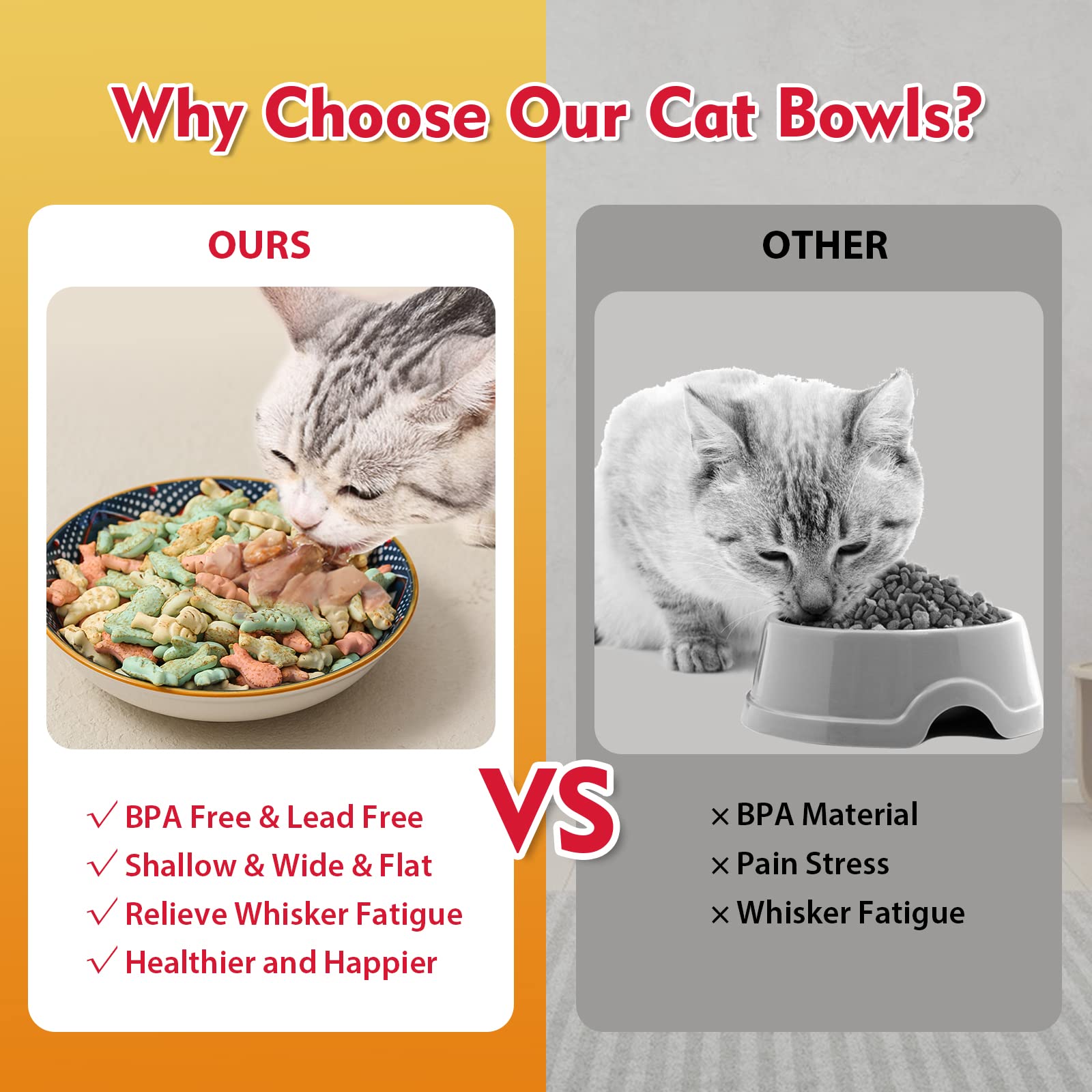 Bol chat couleur géométrique AHX, durable et pratique au quotidien.