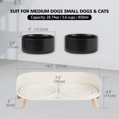 AHX-gamelles-ceramique-850ml-nourriture-eau pratique pour chien au quotidien.