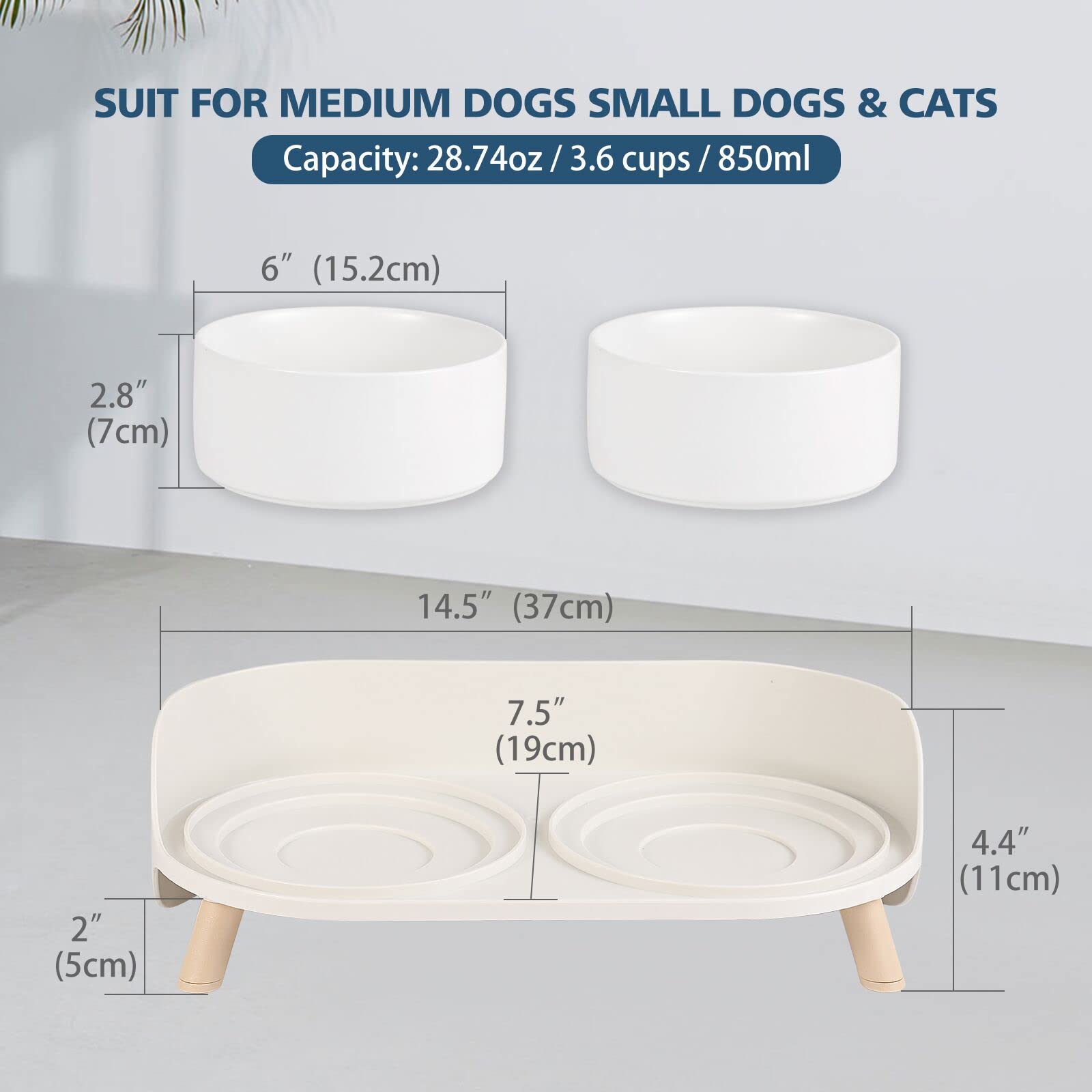 AHX support hauteur pour bols chien, posture améliorée lors des repas.