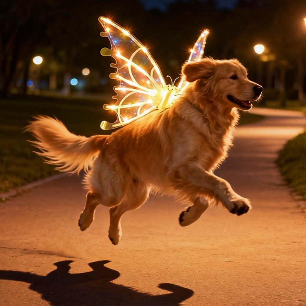 AIANR ailes-feerique-chien-lumineuses pour costume feerique et securite