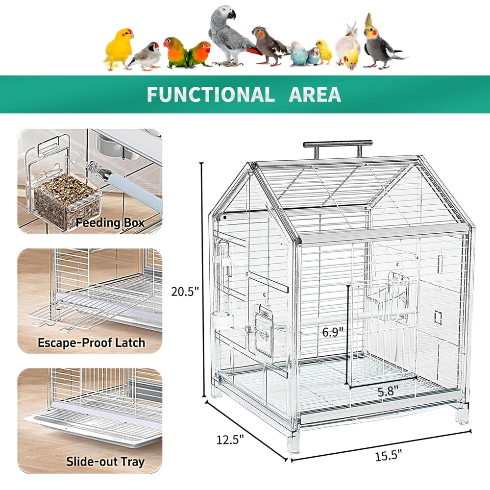 AideeGrowth cage: transportable et légère, idéale pour voyager avec votre oiseau.