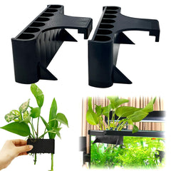 Aidmi porte-plante aquarium 7 trous avec crochet long, stabilité et esthétique.