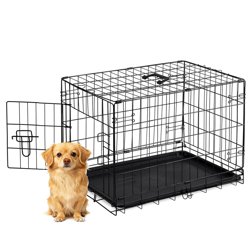 Aidoly cage chien 24 pouces avec porte simple pour sécurité et confort lors des déplacements.