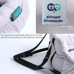 Aidoupet Booster Seat: espace de rangement intégré pour accessoires et sacs.